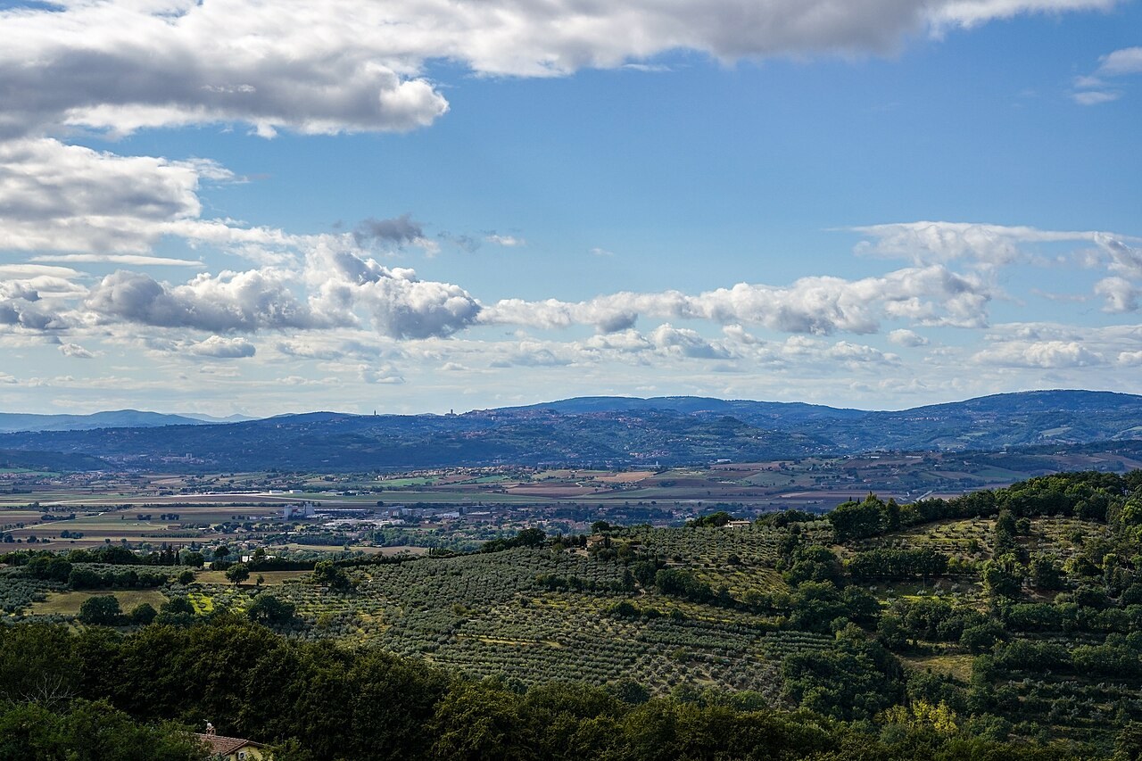 Italienische Landschaft entlang einer Entdeckungsreise
