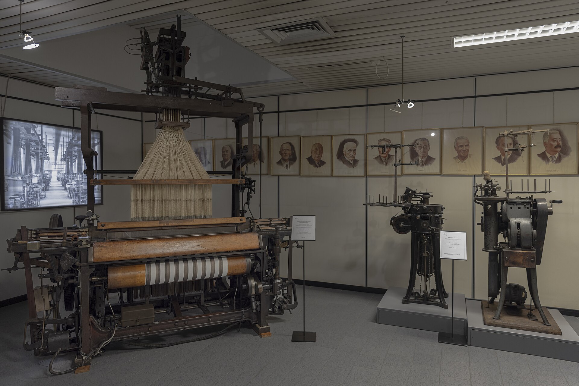 Historic silk-making equipment at the Silk Museum in Como