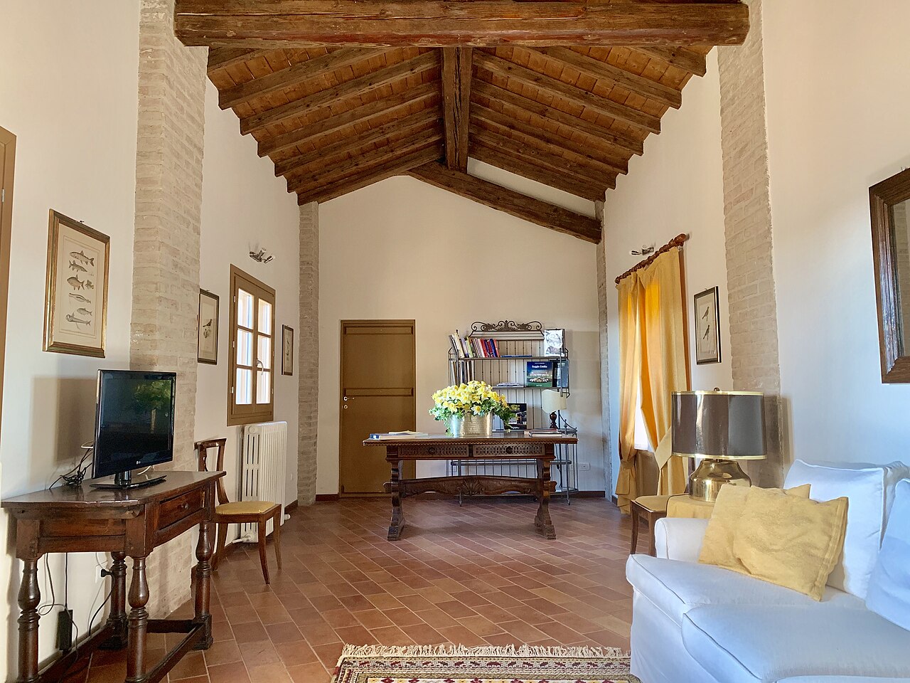 Wohnzimmer in einem Agriturismo in Viano